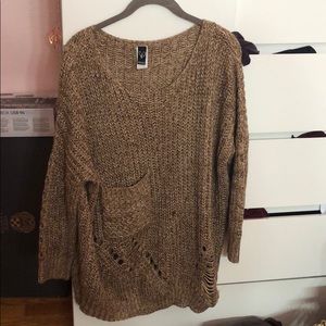 Distressed Oversized Windsor Sweater